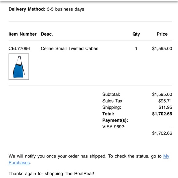 Celine twisted cabas - Picture 5 of 7